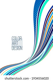 Bright abstract background, soft colored lines. Template for your design. Vector illustration