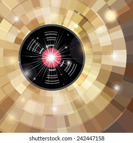 bright abstract background with a sound plate 