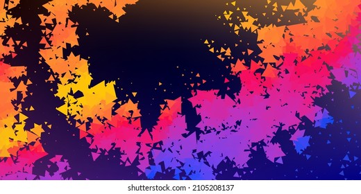 Bright abstract background with splashes of grunge paint. Geometric texture on a dark background. Design of accessories for sports, modern music and clothing. Stock vector illustration.