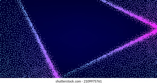 A bright abstract background with a stream of particles on a dark background. Design of flyers for parties, banners for websites, presentations, original packaging. Stock vector illustration.
