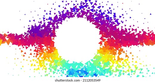 A bright abstract background with a stream of particles on a white background. Design of flyers for parties, banners for websites, presentations, original packaging. Stock vector illustration.