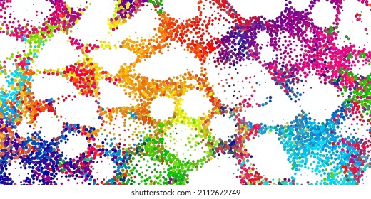 A bright abstract background with a stream of particles on a white background. Design of flyers for parties, banners for websites, presentations, original packaging. Stock vector illustration.