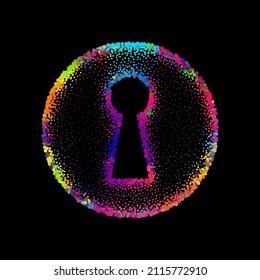 A bright abstract background with a stream of particles on a dark background. Design of flyers for parties, banners for websites, presentations, original packaging. Stock vector illustration.