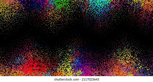 A bright abstract background with a stream of particles on a dark background. Design of flyers for parties, banners for websites, presentations, original packaging. Stock vector illustration.