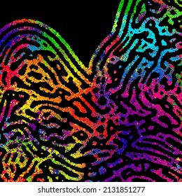 A bright abstract background with a stream of particles on a dark background. Design of flyers for parties, banners for websites, presentations, original packaging. Stock vector illustration.