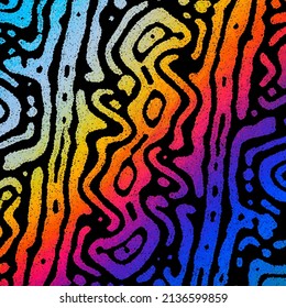 Ein heller abstrakter Hintergrund mit einem Fluss von Teilchen auf dunklem Hintergrund. Design der Flyer für Partys, Banner für Webseiten, Präsentationen, Originalverpackung. Stock-Vektorgrafik.