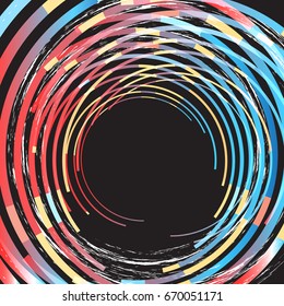Bright abstract background with swirling stripes on a dark background