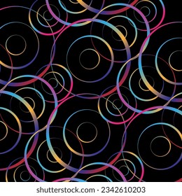 A bright abstract background with swirls lines on a dark background. Design of flyers for parties, banners for websites and presentations
