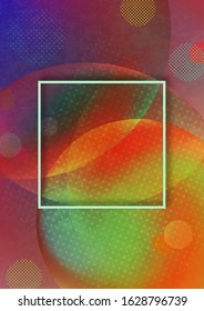 Bright abstract background from transparent circles, gradient colors. Place for text. Modern design template for banners, flyers, covers. Vector illustration