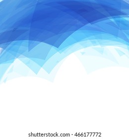 Bright abstract background of triangles with place for text on white background. Vector illustration