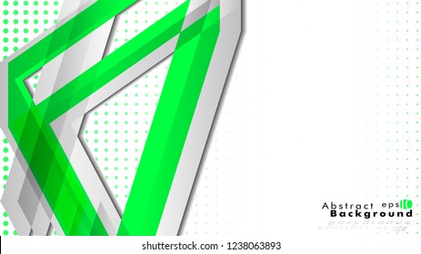 Bright abstract background. Vector template. Green, with a gradient point as the background