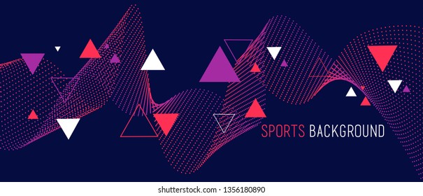 Bright abstract background with waves, vector illustration