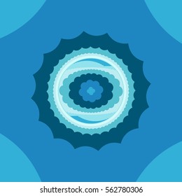 Bright abstract background with wavy geometrical elements. Beautiful vector illustration.