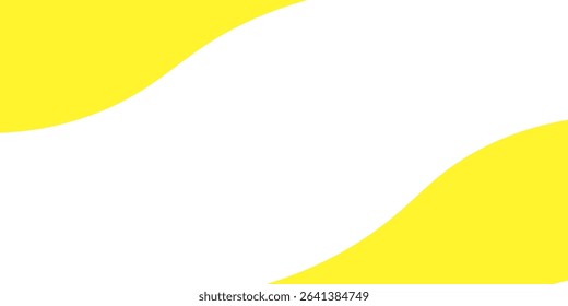 Bright abstract background with yellow wave design on clean white background. Ideal for eco-friendly themes, business graphics and promotional materials. eps 10.