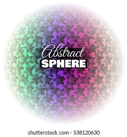 Bright abstract background for your design. Multicolor big sphere on white background. Vector illustration