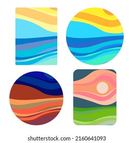 Bright abstract backgrounds for your design. Vector concepts.