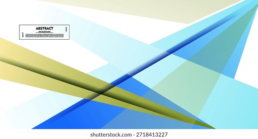 Fondo de Anuncio abstracto brillante con flechas azules superpuestas que forman un concepto. Recortes de papel triangulares simples sobre un diseño de fondo blanco. Vector eps10