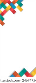Bright, abstract banner with a mix of vivid colors and dynamic shapes, creating a lively and eye-catching visual appeal, perfect for any event or display