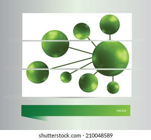 Bright abstract banners with balls