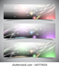 Bright abstract banners collection. Vector illustration eps 10