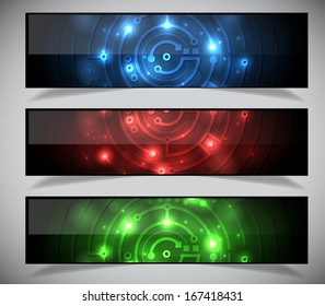 Bright abstract banners collection. Vector illustration eps 10