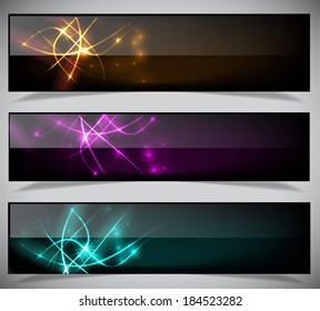 Bright abstract banners collection. Vector illustration eps 10