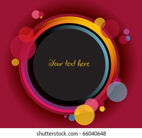 bright abstract card with bubbles