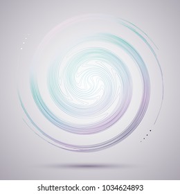 Bright abstract circular rotating spiral A pattern of twisted colored lines for design and creativity Decorative creative design element Abstract background creative technology web Vector graphics
