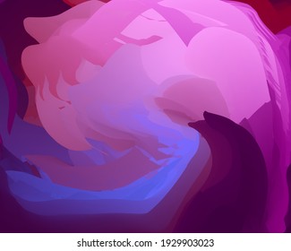 Bright abstract colorful background. Liquid doodle colorful waves. Double color mixing. Unique bright hippie patterns. Vector template for web design.