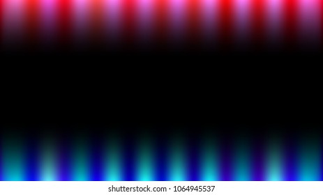 Bright, abstract, colorful blue magical neon energy rays of light similar to fire on a black background and copy space. Vector abstract dark background