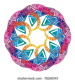 bright abstract colorful flower in rainbow colors