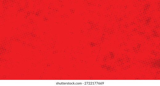 Composición abstracta brillante con patrón de punto semitono rojo.