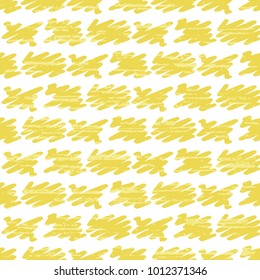 Bright abstract design with shabby vintage effect, yellow scrawl on white background
