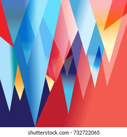 Bright abstract fantastic background with geometric elements