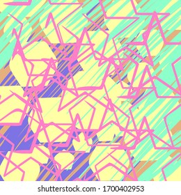 bright abstract fantasy background, flat vector illustration