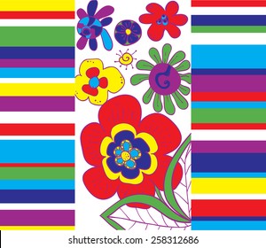 Bright abstract floral background. Vector illustation