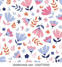 Patrón luminoso abstracto floral sin costuras. Ilustración del vector