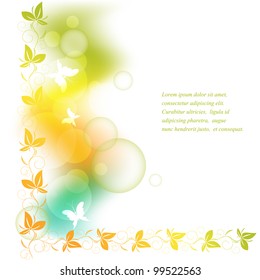 bright abstract floral vector background. Eps10