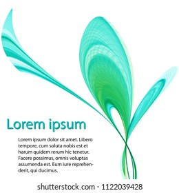 Bright abstract flower on a white background