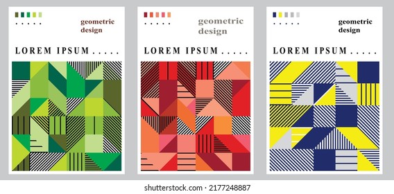 Bright abstract geometric background from black and white zebra stripes and yellow brown squares triangles. applicable for covers, posters, card designs. Template background for design