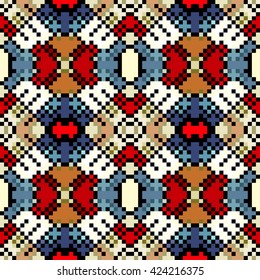 bright abstract geometric background of colored pixels