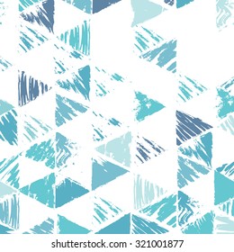 Bright abstract geometric background. Colorful mosaic of triangles. Geometric hipster retro background with place for your text. Grunge triangle background.