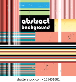 bright abstract geometric background with different elements
