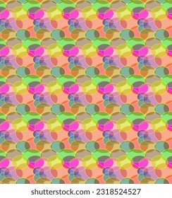 Bright abstract geometric background in the form of transparent multi-colored balls
