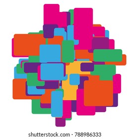 Bright abstract geometric background with rectangles. Typographic design layouts, business cards, posters, covers, web banners and websites. Design element. Vector illustration