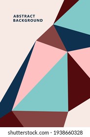 Fondo geométrico abstracto brillante de triángulos. Formas de color inusuales para tu mensaje. Presentación comercial o técnica, plantilla de portada de la aplicación. Ilustración del vector