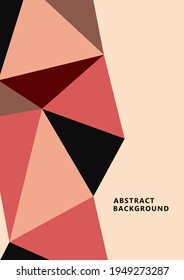 Bright abstract geometric background from triangles. Unusual color forms for your message. Business or technical presentation, app cover template. Vector illustration