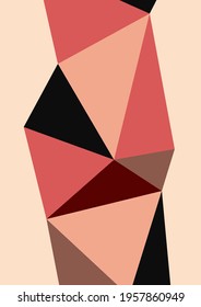 Bright abstract geometric background from triangles. Unusual color forms for your message. Business or technical presentation, app cover template. Vector illustration