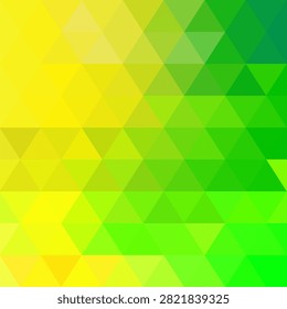 Bright abstract geometric background of triangles in yellow and green tones for design. eps 10
