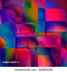Bright abstract geometric blue, violet, red vector background texture, multicolor